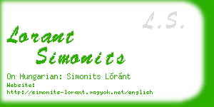 lorant simonits business card